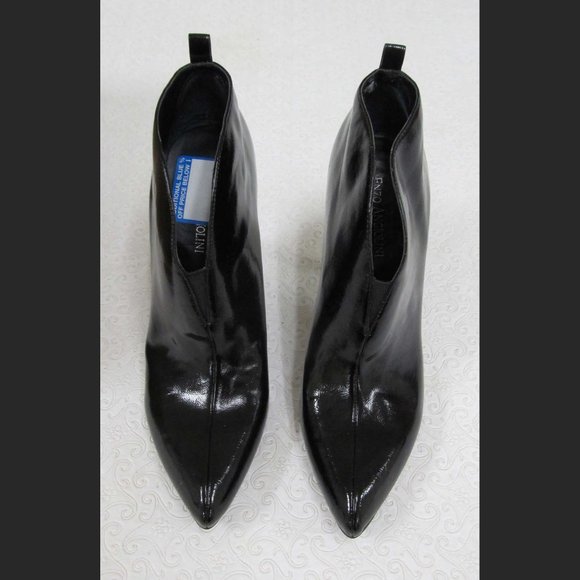 Enzio Angiolini KALEB Shiny Black Bootie Size 7.5 - Picture 4 of 6